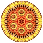 This abstract fractal mandala is strongly evocative of Jewish and Hebrew iconography, offering an unusual way to mark dates and holidays important to Judaism.