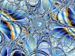 This colorful swirl of aquatic colors mimics the delicate tails and fins of angelfish or damsel fish.