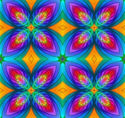 This abstract fractal swatch has tropical parrot colors. It was made from our Macaw fractal. Tile it for giftwrap, wallpaper, or textile designs.