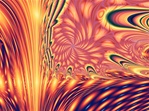 Whether you see the fiery pits of hell or anxiety, despair, and depression depends upon your frame of mind. This fractal is full of turbulent movement and turmoil, and the brilliant reds and oranges are evocative of the earth's volcanic processes.
